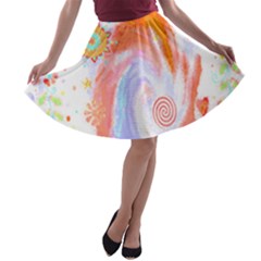 Flowers Blooming T- Shirt Coming Through  T- Shirt A-line Skater Skirt by EnriqueJohnson