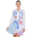 Flowers Illustration T- Shirt Sunshine Blossoms Long Sleeve Panel Dress View1