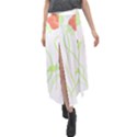 Flowers Illustration T- Shirtflowers T- Shirt (7) Velour Split Maxi Skirt View1