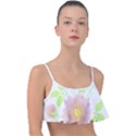 Flowers Illustration T- Shirtflowers T- Shirt (8) Frill Bikini Top View1