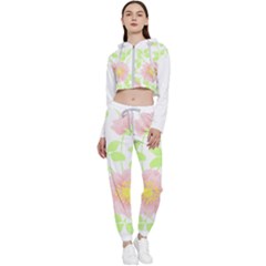 Flowers Illustration T- Shirtflowers T- Shirt (8) Cropped Zip Up Lounge Set by EnriqueJohnson