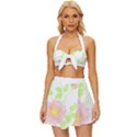 Flowers Illustration T- Shirtflowers T- Shirt (8) Vintage Style Bikini Top and Skirt Set  View1