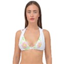 Flowers Illustration T- Shirtflowers T- Shirt (8) Double Strap Halter Bikini Top View1