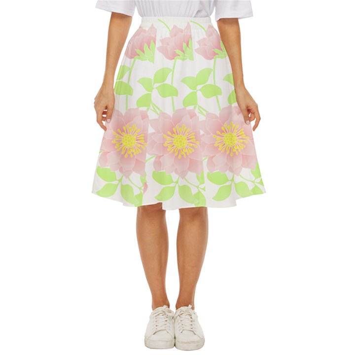 Flowers Illustration T- Shirtflowers T- Shirt (8) Classic Short Skirt