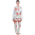 Flowers Illustration T- Shirtflowers T- Shirt Women s Long Sleeve Satin Pajamas Set	 View1