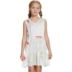 Flowers Lover T- Shirtflowers T- Shirt (2) Kids  Sleeveless Tiered Mini Dress