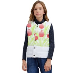 Flowers Lover T- Shirtflowers T- Shirt (7) Kid s Button Up Puffer Vest	