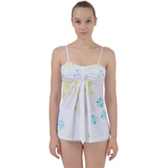 Flowers Lover T- Shirtflowers T- Shirt (10) Babydoll Tankini Top