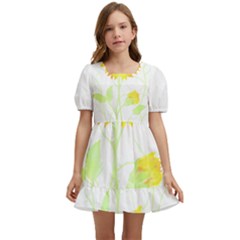 Flowers Lover T- Shirtflowers T- Shirt Kids  Short Sleeve Dolly Dress