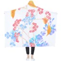 Flowers Pattern T- Shirtflower Pattern Design Drawing T- Shirt Wearable Blanket View2