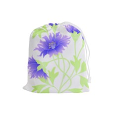 Flowers Pattern T- Shirtflowers T- Shirt Drawstring Pouch (large) by EnriqueJohnson