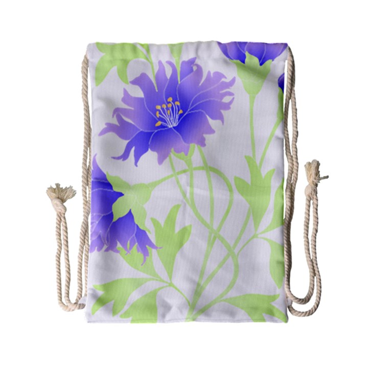 Flowers Pattern T- Shirtflowers T- Shirt Drawstring Bag (Small)