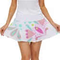 Flowers T- Shirt Batik Flower  Pattern T- Shirt Women s Skort View1