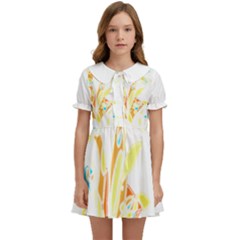 Flowers T- Shirtflowers T- Shirt (1) Kids  Sweet Collar Dress