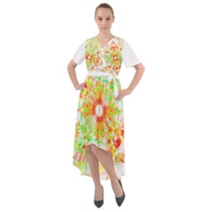 Fractal Artwork T- Shirt Sun Ray Life T- Shirt Front Wrap High Low Dress