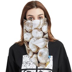 Garlic T- Shirt Garlic Bulbs Photograph T- Shirt Face Covering Bandana (triangle) by EnriqueJohnson