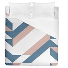 Geometric Abstract Art T- Shirt Mountain River Pattern Duvet Cover Double Side (queen Size) by EnriqueJohnson