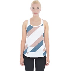 Geometric Abstract Art T- Shirt Mountain River Pattern Piece Up Tank Top by EnriqueJohnson