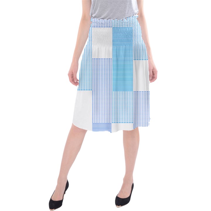 Geometric T- Shirt Blue Composition T- Shirt Midi Beach Skirt