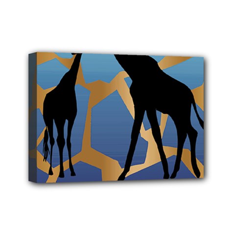 Giraffe Lover T- Shirt G I R A F F E O N G I R A F F E P R I N T P R E T T Y F O R V A C A T I O N T Mini Canvas 7  x 5  (Stretched)