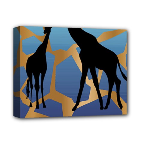 Giraffe Lover T- Shirt G I R A F F E O N G I R A F F E P R I N T P R E T T Y F O R V A C A T I O N T Deluxe Canvas 14  x 11  (Stretched)