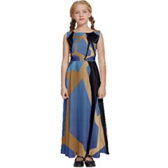 Giraffe Lover T- Shirt G I R A F F E O N G I R A F F E P R I N T P R E T T Y F O R V A C A T I O N T Kids  Satin Sleeveless Maxi Dress