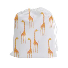 Giraffe Pattern T- Shirt Giraffes T- Shirt Drawstring Pouch (2xl) by EnriqueJohnson