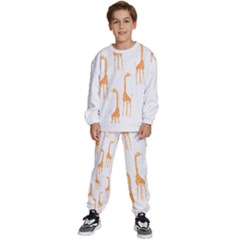 Giraffe Pattern T- Shirt Giraffes T- Shirt Kids  Sweatshirt Set by EnriqueJohnson