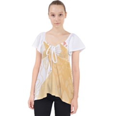 Giraffe T- Shirt Giraffe T- Shirt Lace Front Dolly Top by EnriqueJohnson