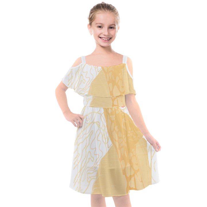 Giraffe T- Shirt Giraffe T- Shirt Kids  Cut Out Shoulders Chiffon Dress