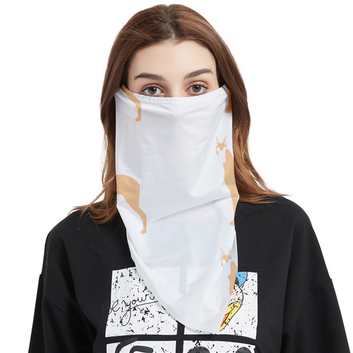 Great Dane T- Shirt Great Dane Dog - Brown - Pattern T- Shirt Face Covering Bandana (Triangle)