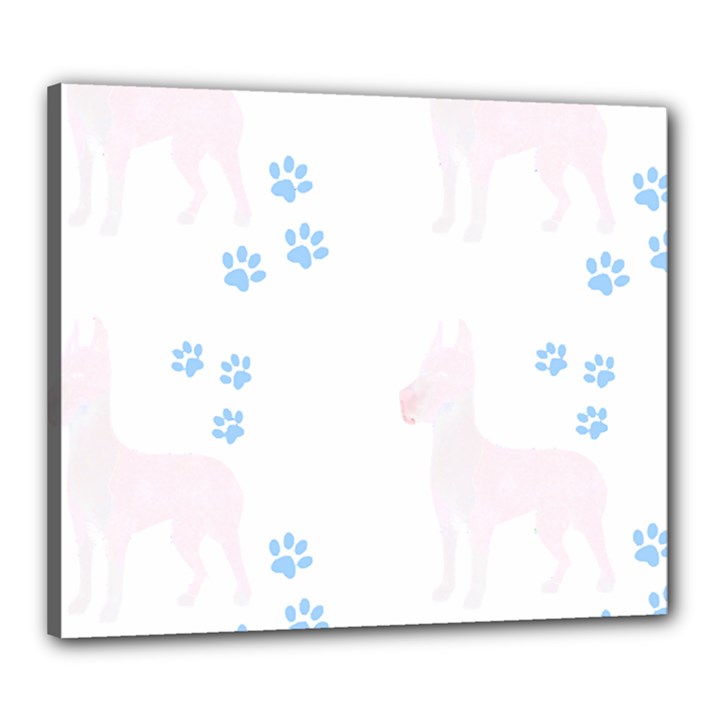 Great Dane T- Shirt Great Dane Dog Pattern T- Shirt Canvas 24  x 20  (Stretched)