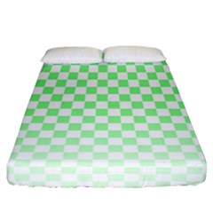 Green Checker T- Shirt Green Checker T- Shirt Fitted Sheet (california King Size) by EnriqueJohnson