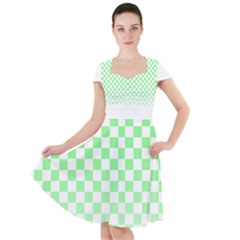 Green Checker T- Shirt Green Checker T- Shirt Cap Sleeve Midi Dress by EnriqueJohnson