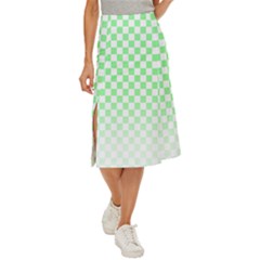 Green Checker T- Shirt Green Checker T- Shirt Midi Panel Skirt by EnriqueJohnson