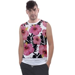 Hawaii T- Shirt Hawaian Floral Pattern T- Shirt Men s Regular Tank Top by EnriqueJohnson