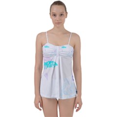 Hawaii T- Shirt Hawaii Beautiful Pattern T- Shirt Babydoll Tankini Top