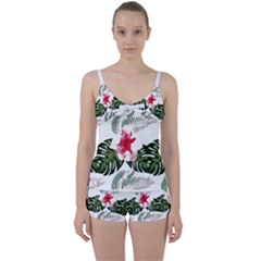 Hawaii T- Shirt Hawaii Blood Flower Garden T- Shirt Tie Front Two Piece Tankini by EnriqueJohnson