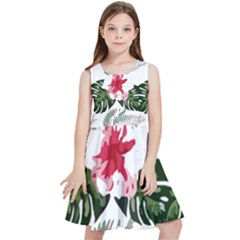 Hawaii T- Shirt Hawaii Blood Flower Garden T- Shirt Kids  Skater Dress by EnriqueJohnson