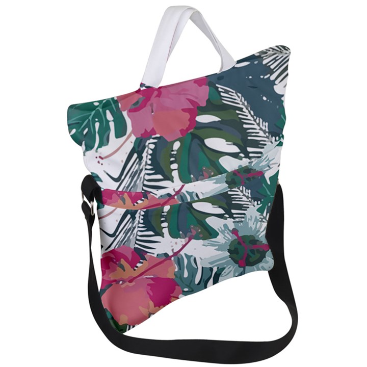 Hawaii T- Shirt Hawaii Deforestation Garden T- Shirt Fold Over Handle Tote Bag