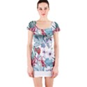 Hawaii T- Shirt Hawaii Flora Pattern T- Shirt Short Sleeve Bodycon Dress View1