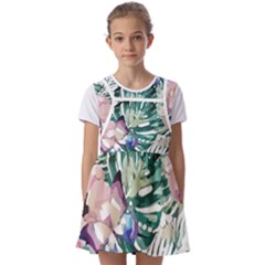 Hawaii T- Shirt Hawaii Flora T- Shirt Kids  Short Sleeve Pinafore Style Dress by EnriqueJohnson