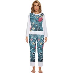 Hawaii T- Shirt Hawaii Floral Fashion T- Shirt Womens  Long Sleeve Lightweight Pajamas Set by EnriqueJohnson