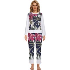 Hawaii T- Shirt Hawaii Florin Fashion T- Shirt Womens  Long Sleeve Lightweight Pajamas Set