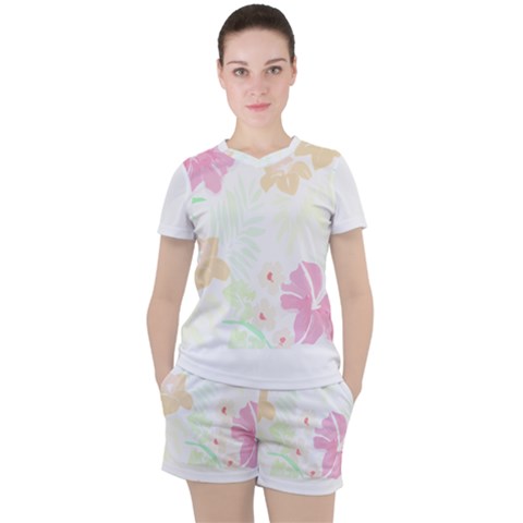 Hawaii T- Shirt Hawaii Flower Creative T- Shirt Women s T-shirt And Shorts Set by EnriqueJohnson