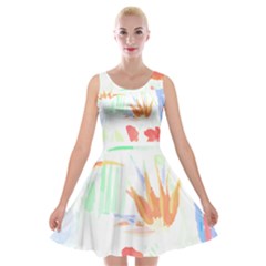 Hawaii T- Shirt Hawaii Hawaian Trend T- Shirt Velvet Skater Dress