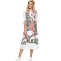 Hawaii T- Shirt Hawaii Hello Modern T- Shirt Bow Sleeve Chiffon Midi Dress View1