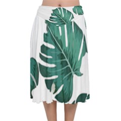 Hawaii T- Shirt Hawaii High Flower Modern T- Shirt Velvet Flared Midi Skirt