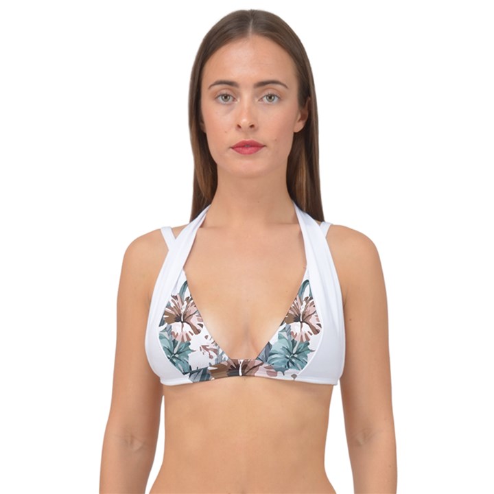 Hawaii T- Shirt Hawaii Hope Flowers Trend T- Shirt Double Strap Halter Bikini Top