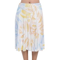 Hawaii T- Shirt Hawaii Hummingbirds Creative T- Shirt Velvet Flared Midi Skirt